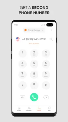 Phoner 2nd Phone Number + Text android App screenshot 4